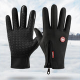 Maxbell Winter Gloves Windproof Insulated for Motorcycle Cycling Adults Unisex L Black