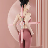 Maxbell Maxbell Yoga Stick Cross Open Posture Corrector for Home Fitness Gymnasts Pink
