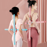 Maxbell Maxbell Yoga Stick Cross Open Posture Corrector for Home Fitness Gymnasts Pink