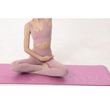 Maxbell Maxbell Yoga Mat with Storage Bag Sports Fitness Pad for Workout Gymnastic Home Gym Thick 1cm Pink