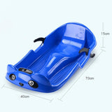Maxbell Kids Snow Sled Sledge Grass Sand Sliding Downhill Sleigh Girls Gift Blue