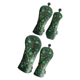 Maxbell Maxbell Set of 4Pcs 1 3 5 UT Woods Golf Head Covers  Ball Pattern Green