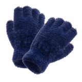 Maxbell Maxbell Fingerless Gloves Winter Warm Typing Gloves for Cold Days Sports Cycling Dark Blue