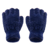 Maxbell Maxbell Fingerless Gloves Winter Warm Typing Gloves for Cold Days Sports Cycling Dark Blue