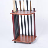 Maxbell Maxbell Pool Cue Rack Solid Wood Free Standing Billiards Accessories Floor Stand