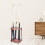 Maxbell Maxbell Pool Cue Rack Solid Wood Free Standing Billiards Accessories Floor Stand
