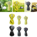 Maxbell Maxbell PU Golf Club Headcover Protector Guard Replacement Durable Wood Head Covers Yellow No One