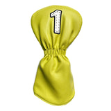 Maxbell Maxbell PU Golf Club Headcover Protector Guard Replacement Durable Wood Head Covers Yellow No One