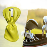 Maxbell Maxbell PU Golf Club Headcover Protector Guard Replacement Durable Wood Head Covers Yellow No One