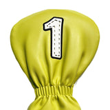 Maxbell Maxbell PU Golf Club Headcover Protector Guard Replacement Durable Wood Head Covers Yellow No One