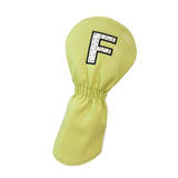 Maxbell Maxbell PU Golf Club Headcover Protector Guard Replacement Durable Wood Head Covers Yellow F