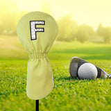 Maxbell Maxbell PU Golf Club Headcover Protector Guard Replacement Durable Wood Head Covers Yellow F