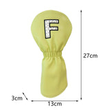 Maxbell Maxbell PU Golf Club Headcover Protector Guard Replacement Durable Wood Head Covers Yellow F