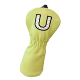 Maxbell Maxbell PU Golf Club Headcover Protector Guard Replacement Durable Wood Head Covers Yellow U