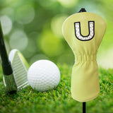 Maxbell Maxbell PU Golf Club Headcover Protector Guard Replacement Durable Wood Head Covers Yellow U