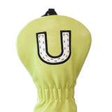 Maxbell Maxbell PU Golf Club Headcover Protector Guard Replacement Durable Wood Head Covers Yellow U