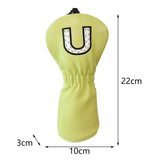 Maxbell Maxbell PU Golf Club Headcover Protector Guard Replacement Durable Wood Head Covers Yellow U