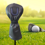 Maxbell Maxbell PU Golf Club Headcover Protector Guard Replacement Durable Wood Head Covers Blue Black U