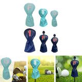 Maxbell Golf Club Head Cover Fairway Woods Headcovers with Interchangeable Tags white 1 40x20x3 cm