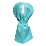 Maxbell Golf Club Head Cover Fairway Woods Headcovers with Interchangeable Tags white 1 40x20x3 cm