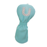 Maxbell Golf Club Head Cover Fairway Woods Headcovers with Interchangeable Tags white U 22x10x3cm
