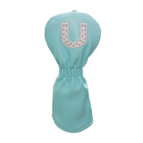 Maxbell Golf Club Head Cover Fairway Woods Headcovers with Interchangeable Tags white U 22x10x3cm