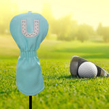 Maxbell Golf Club Head Cover Fairway Woods Headcovers with Interchangeable Tags white U 22x10x3cm