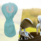 Maxbell Golf Club Head Cover Fairway Woods Headcovers with Interchangeable Tags white U 22x10x3cm