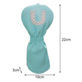 Maxbell Golf Club Head Cover Fairway Woods Headcovers with Interchangeable Tags white U 22x10x3cm