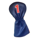 Maxbell Golf Club Head Cover Fairway Woods Headcovers with Interchangeable Tags blue 1 40x20x3 cm