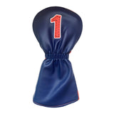 Maxbell Golf Club Head Cover Fairway Woods Headcovers with Interchangeable Tags blue 1 40x20x3 cm