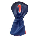 Maxbell Golf Club Head Cover Fairway Woods Headcovers with Interchangeable Tags blue 1 40x20x3 cm