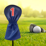 Maxbell Golf Club Head Cover Fairway Woods Headcovers with Interchangeable Tags blue 1 40x20x3 cm