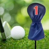 Maxbell Golf Club Head Cover Fairway Woods Headcovers with Interchangeable Tags blue 1 40x20x3 cm