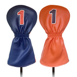 Maxbell Golf Club Head Cover Fairway Woods Headcovers with Interchangeable Tags blue 1 40x20x3 cm