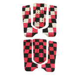 Maxbell 3x Deck Grip Mat Surfing Padding Anti Slip Premium for Funboard Beginner Black Red
