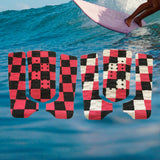 Maxbell 3x Deck Grip Mat Surfing Padding Anti Slip Premium for Funboard Beginner Black Red