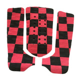 Maxbell 3x Deck Grip Mat Surfing Padding Anti Slip Premium for Funboard Beginner Black Red