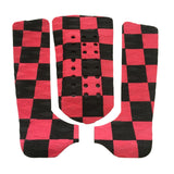Maxbell 3x Deck Grip Mat Surfing Padding Anti Slip Premium for Funboard Beginner Black Red