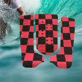 Maxbell 3x Deck Grip Mat Surfing Padding Anti Slip Premium for Funboard Beginner Black Red