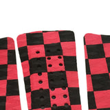 Maxbell 3x Deck Grip Mat Surfing Padding Anti Slip Premium for Funboard Beginner Black Red