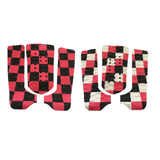 Maxbell 3x Deck Grip Mat Surfing Padding Anti Slip Premium for Funboard Beginner Black Red