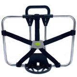 Maxbell Folding Bike Carrier Bracket Belt Support Stand Front Bag Holder Rack Strap Gray Green