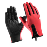 Maxbell Winter Gloves Nonslip Thermal Gloves for Outdoor Running Sports Motorcycle S Red