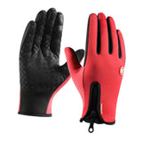 Maxbell Winter Gloves Nonslip Thermal Gloves for Outdoor Running Sports Motorcycle S Red
