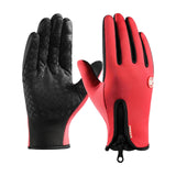 Maxbell Winter Gloves Nonslip Thermal Gloves for Outdoor Running Sports Motorcycle Red M