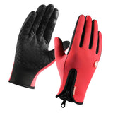Maxbell Winter Gloves Nonslip Thermal Gloves for Outdoor Running Sports Motorcycle L Red