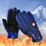 Maxbell Winter Gloves Nonslip Thermal Gloves for Outdoor Running Sports Motorcycle S Blue