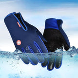 Maxbell Winter Gloves Nonslip Thermal Gloves for Outdoor Running Sports Motorcycle XXL Blue