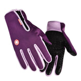 Maxbell Winter Gloves Nonslip Thermal Gloves for Outdoor Running Sports Motorcycle M Purple